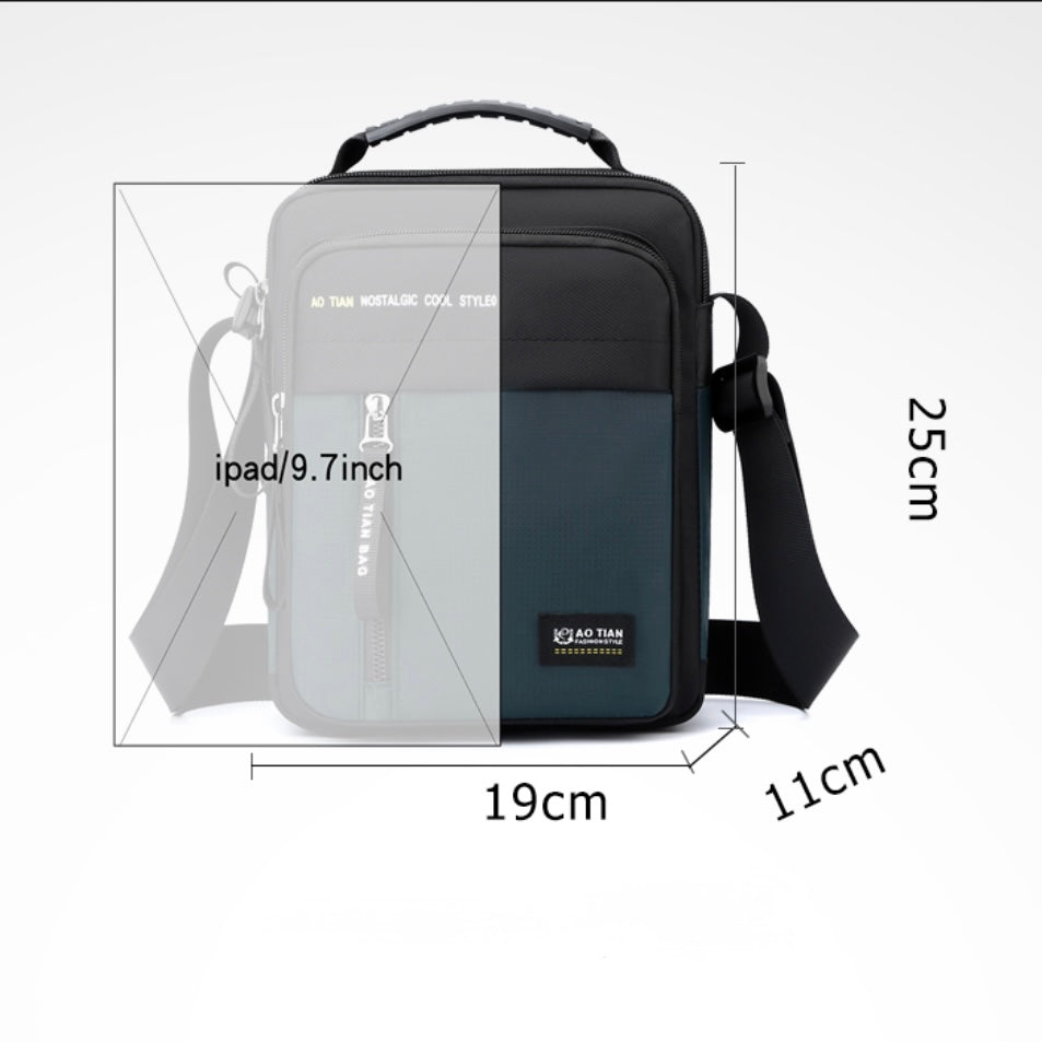8605🎒 40THAN NOSTALGIC COOL STYLEE iPad Crossbody Bag (25×19×11cm) – Retro Meets Modern Tech!