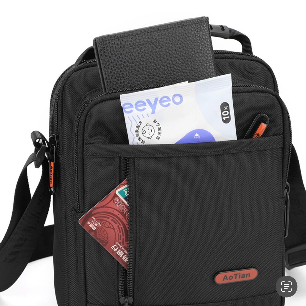 98963 Sleek & Secure Crossbody Bag – Multipurpose, the Perfect Blend of Style & Function (25×20×10 cm)