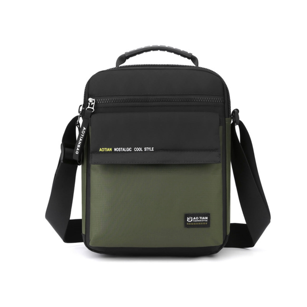 4118🎒 ADTIAN Nostalgic Cool Crossbody Bag – Retro Vibes, Modern Function (20×16×10cm)