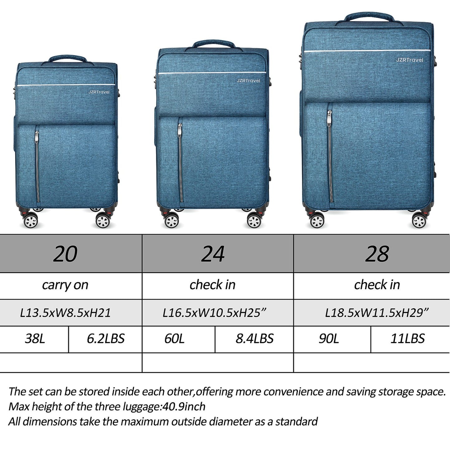 Oxford cloth suitcase men and women universal wheel suitcase durable large capacity suitcase 20 inch 24 inch 28